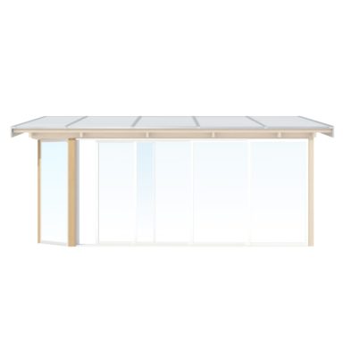 1-delt fast vægdel hjørne 2-glas