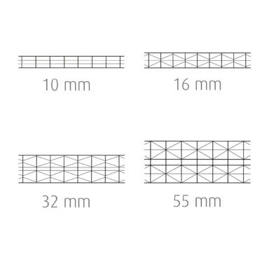 Termotag Tykkelse 10 16 32 55 mm