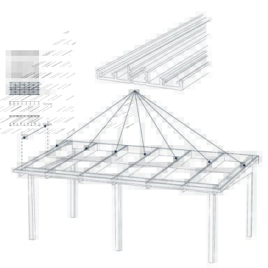 Termotag med aluminiumsprofiler