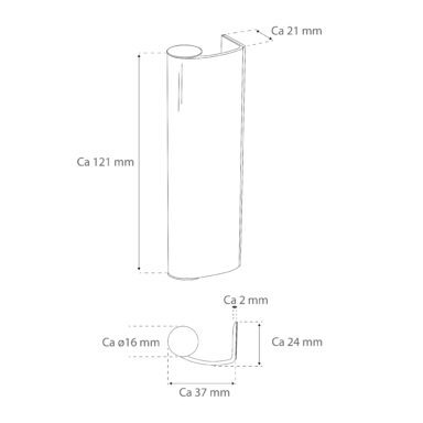 Standardhåndtag, der passer til Halle-systemerne: Primolux, Primolux Insoler og Solid Insoler