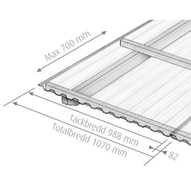 halle polysol plasttak som monteras för att stoppa regnet