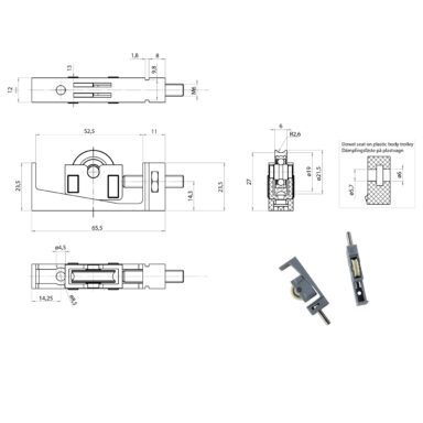 Udestueelement - Justerbare reservehjul - Leveres i 2 pakker
