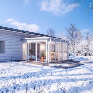 Halle kompletta uterum alltid 15 kvm pulpettak